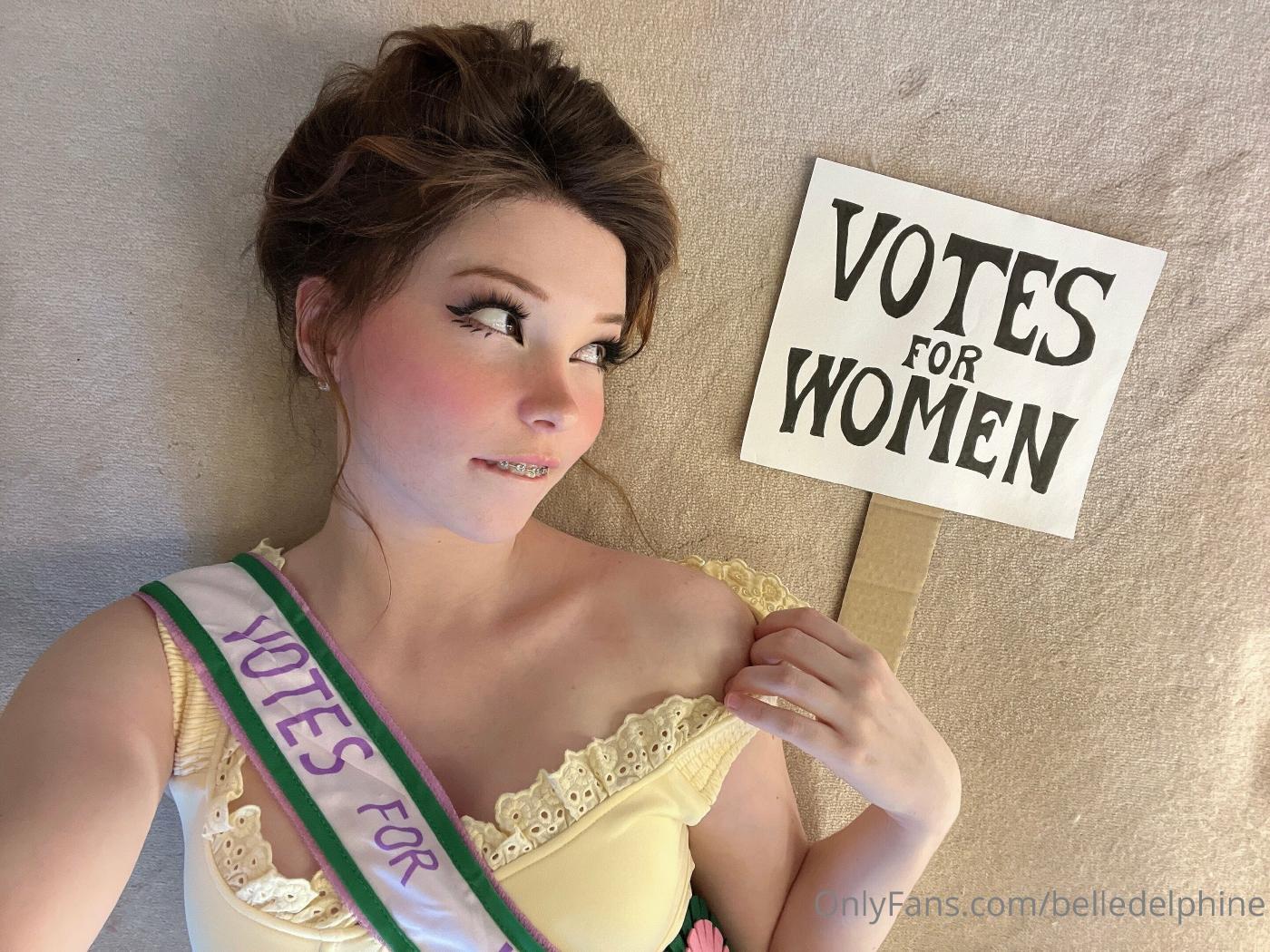 belle delphine votes for women onlyfans set leaked rvixss influencersgonewild